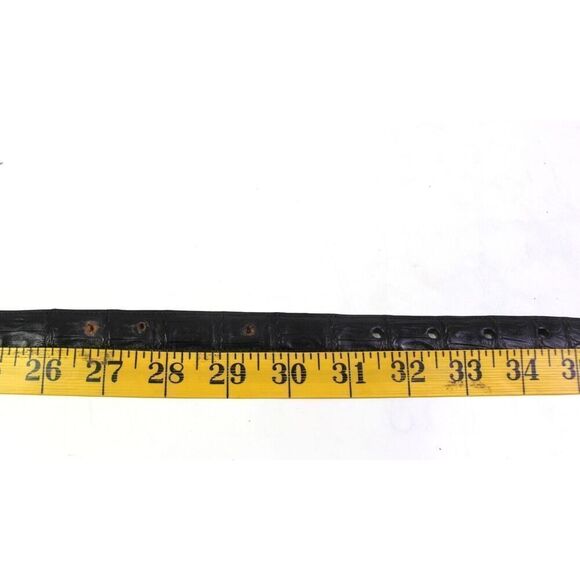 Tommy Bahama Spain BLACK GENUINE CROCODILE 3/4"Wd DRESS WOMEN'S BELT Size L (C71 - Picture 13 of 16